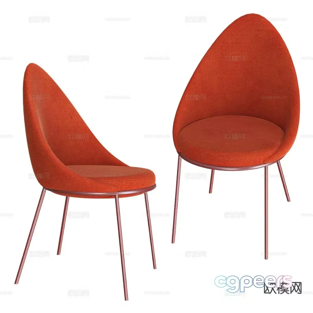 MISSANA Italian style chair single chair dining chair 3d model