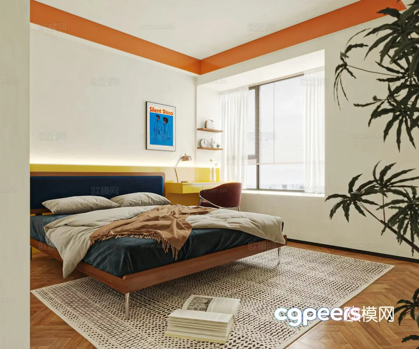 Modern Bauhaus Living Room Dopamine Living Room 3D Model