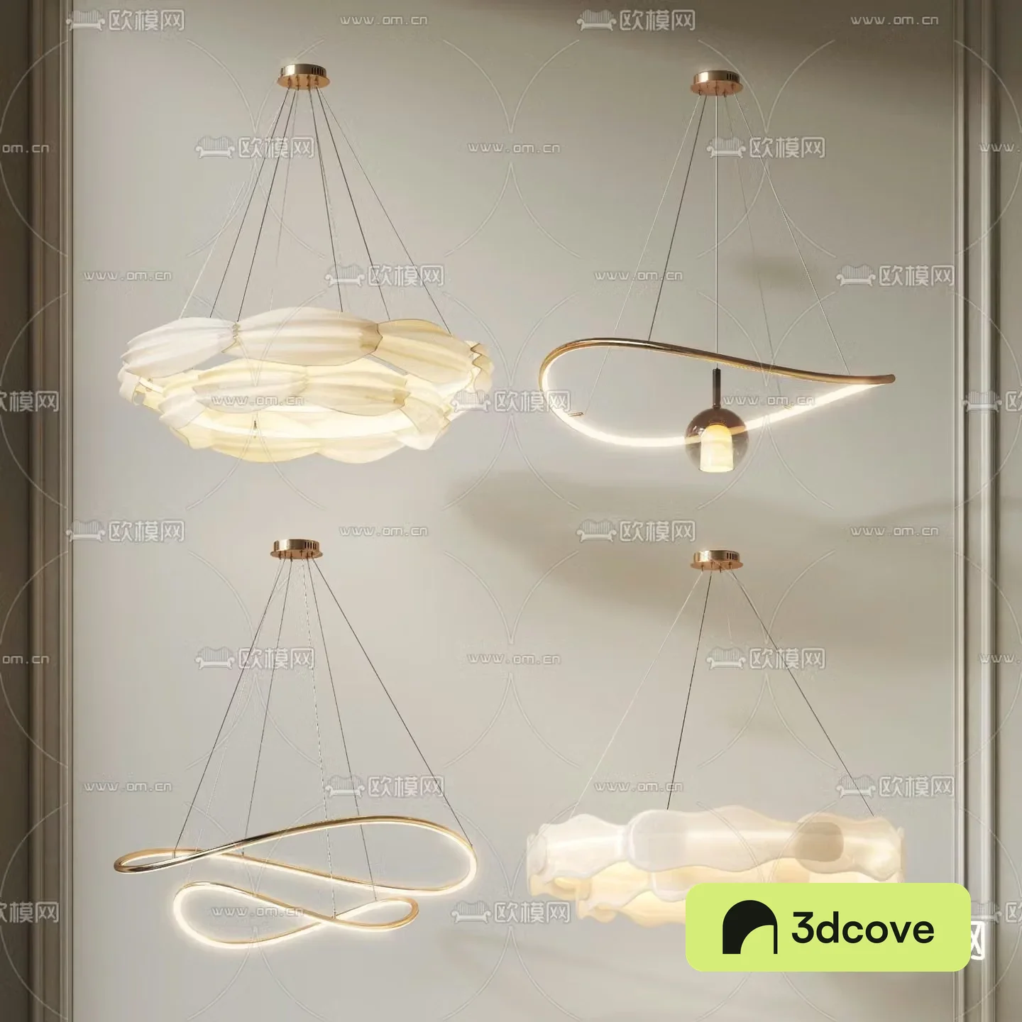 Light luxury chandelier art chandelier ring chandelier
