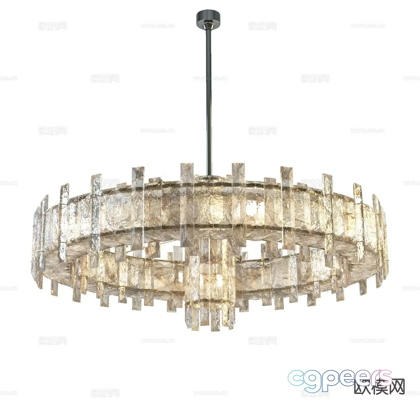 Modern crystal chandelier 3d model