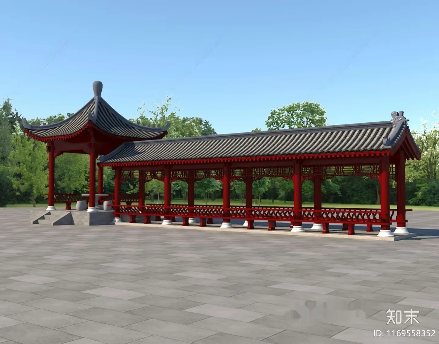 Chinese Pavilion 3D Model – 3789 – VRAY Render