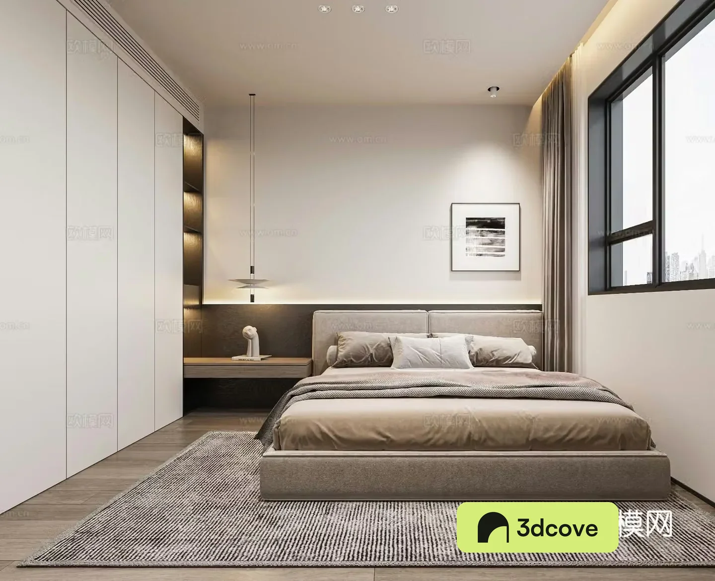 Modern minimalist bedroom second bedroom