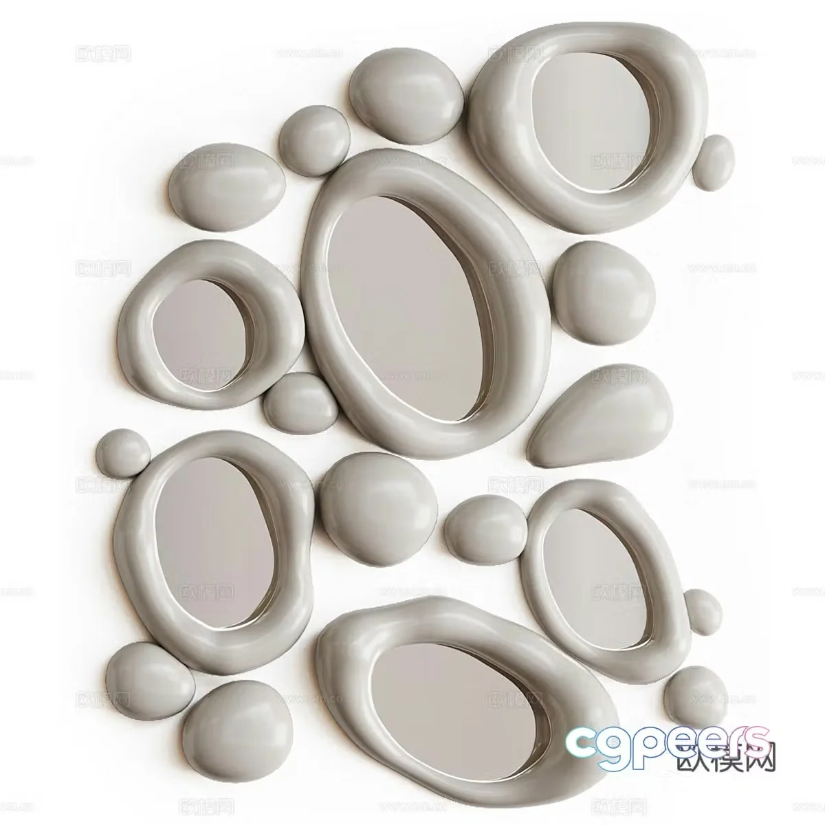 Wasabi decorative mirror 3d model