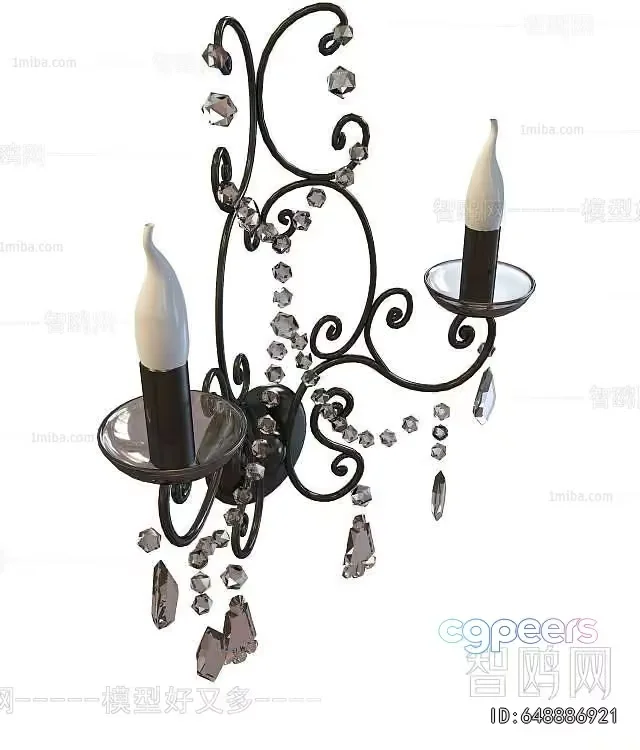 Gold Light Fixture 3D Model – 1837 – VRAY Render