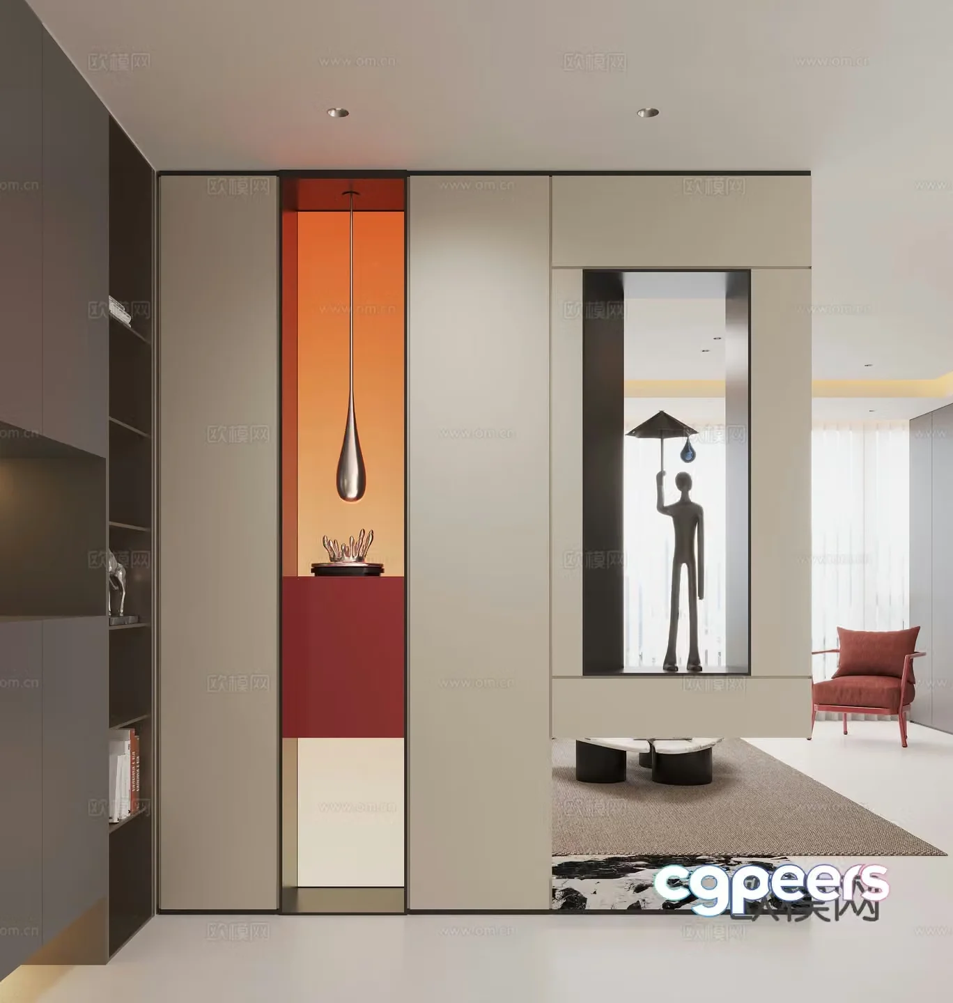 Modern entrance hallway Decorative entrance hallway Entrance entrance hallway 3D model