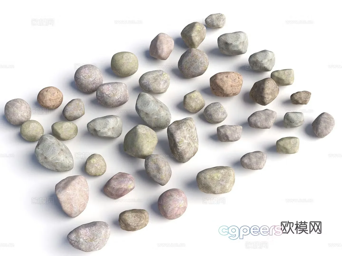 Modern stone Landscape stone Yellow stone Garden view stone Yellow landscape stone Modern garden stone 3d model