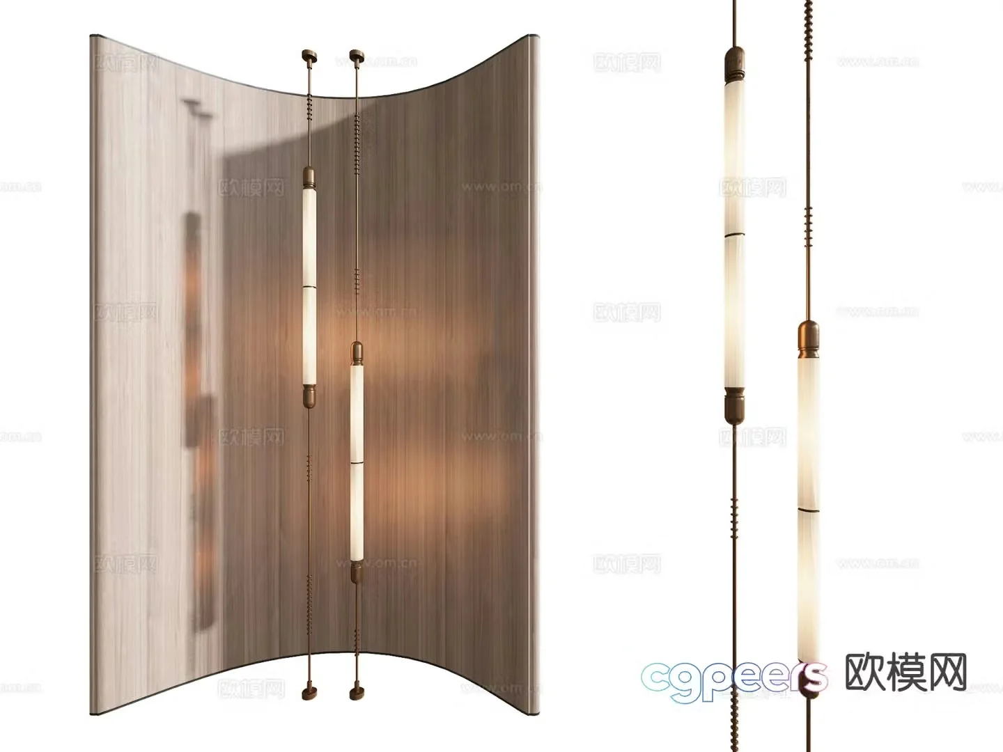 Bedside small chandelier 3d model