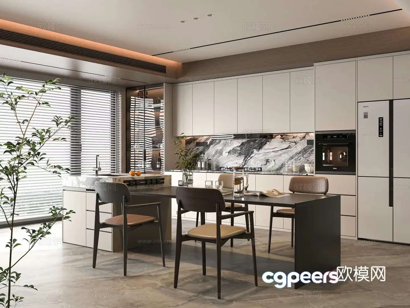 Modern restaurant 3d model