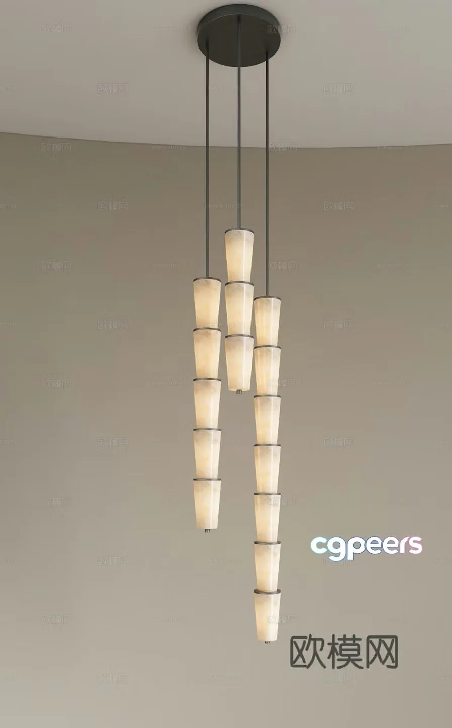 Modern retro chandeliers bedside chandeliers restaurant chandeliers stairwell chandeliers multi-head chandeliers 3D model
