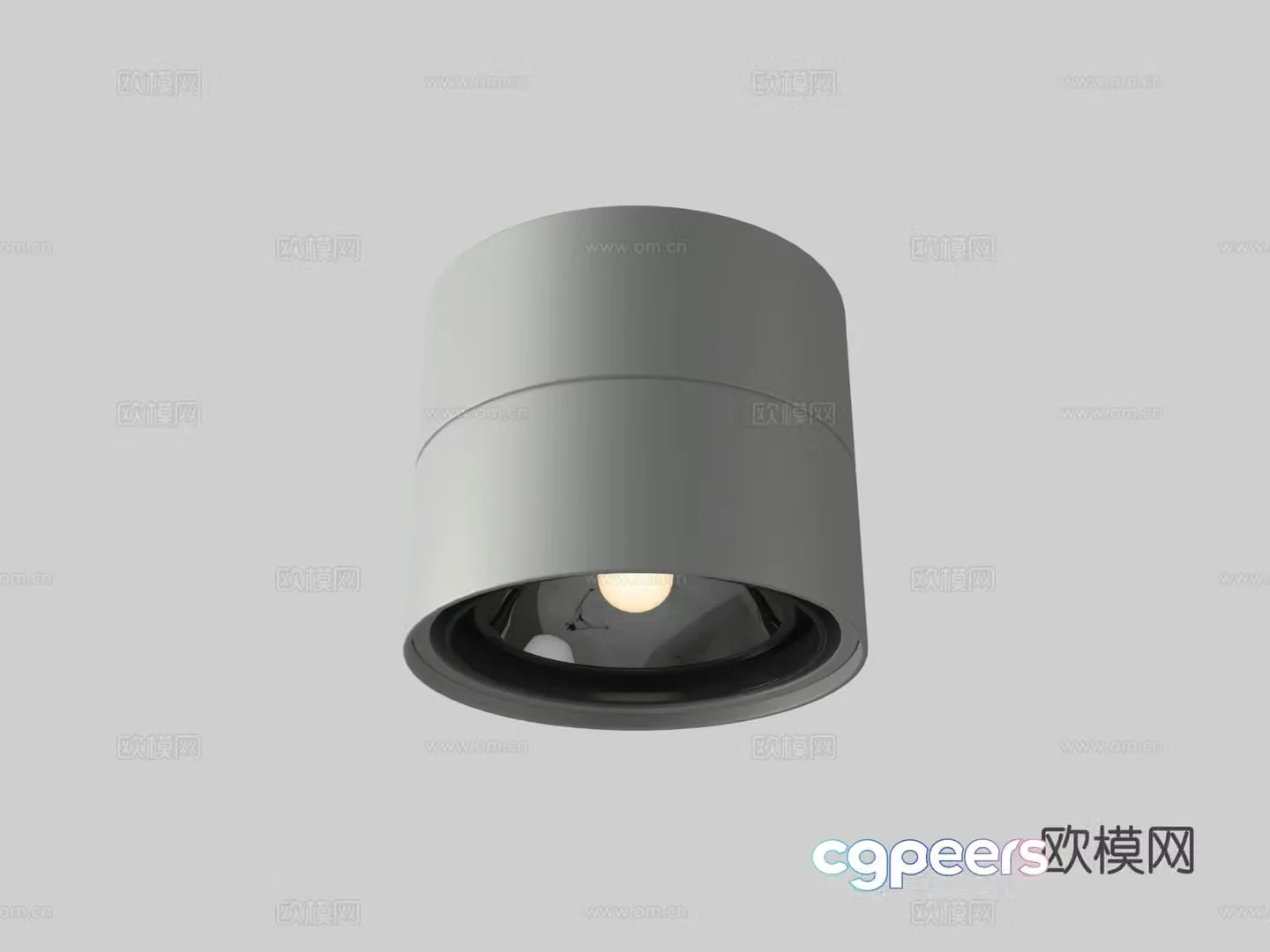 Round downlight spotlight magnetic light 3d model