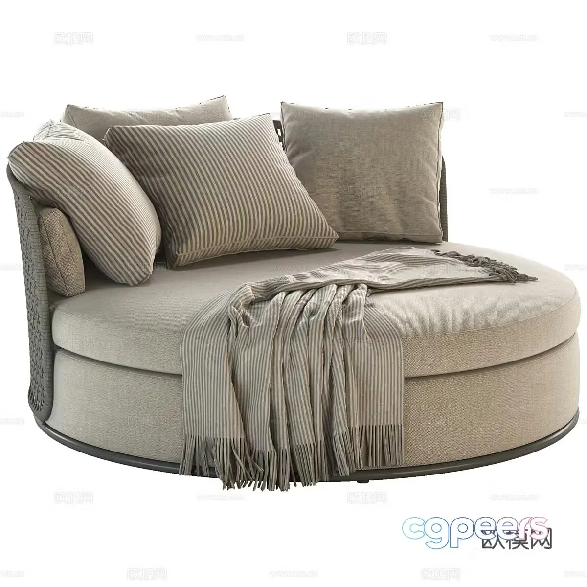 Modern Poliform Soori Circular Casual Sofa 3D Model