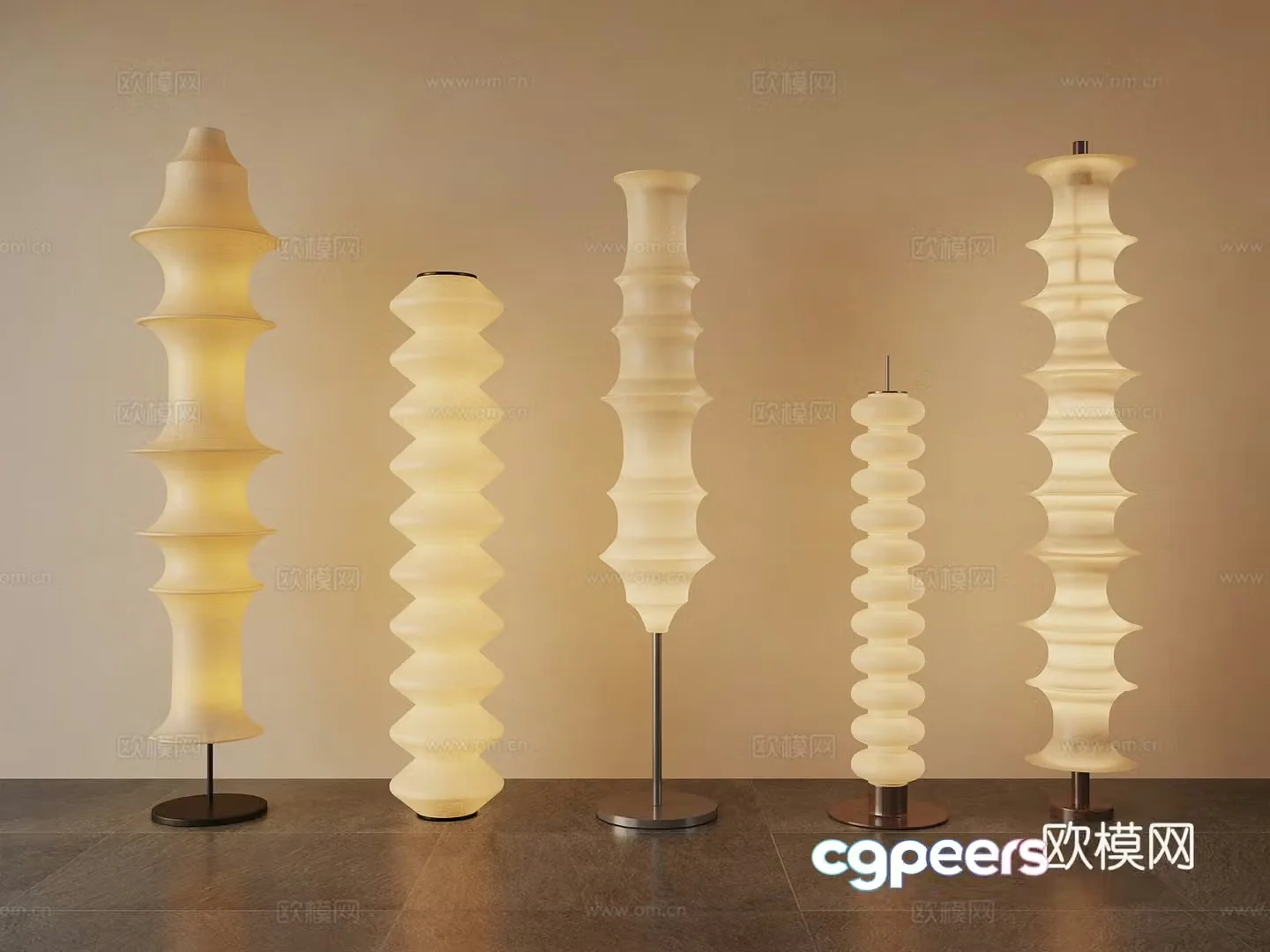 New Chinese style floor lamp modern floor lamp 3D model