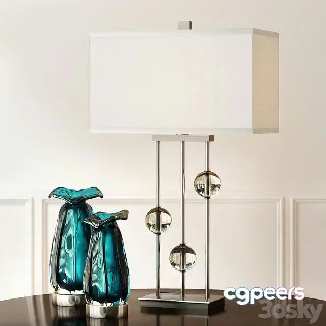 3ds Max Free – Uttermost Rodeshia Table Lamp and Gabriela Vases