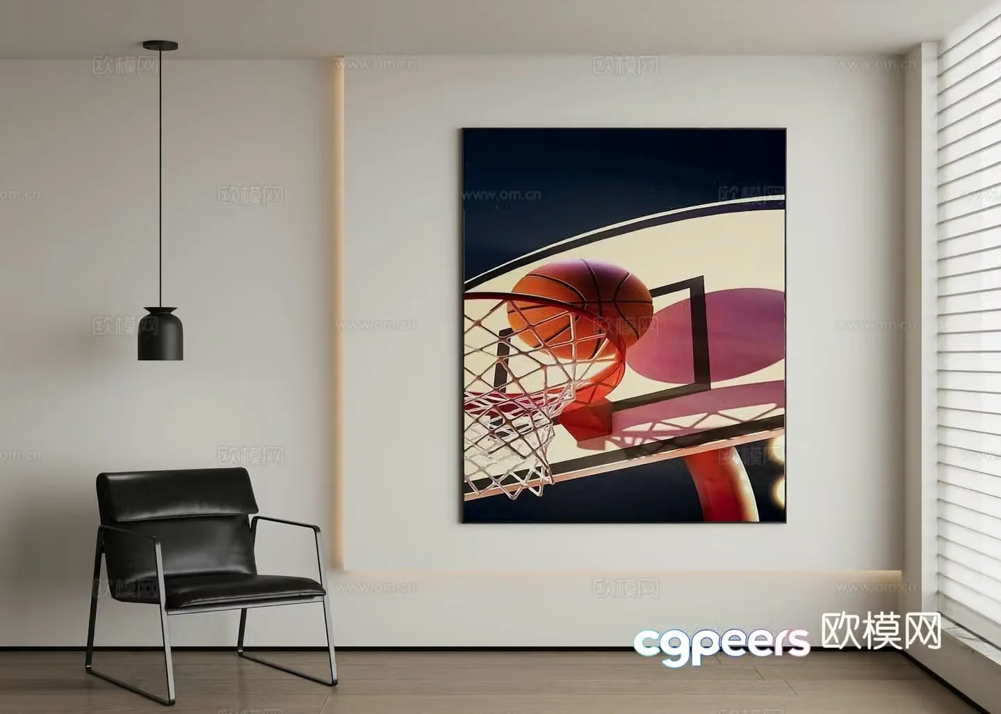 Modern decorative painting 3d model