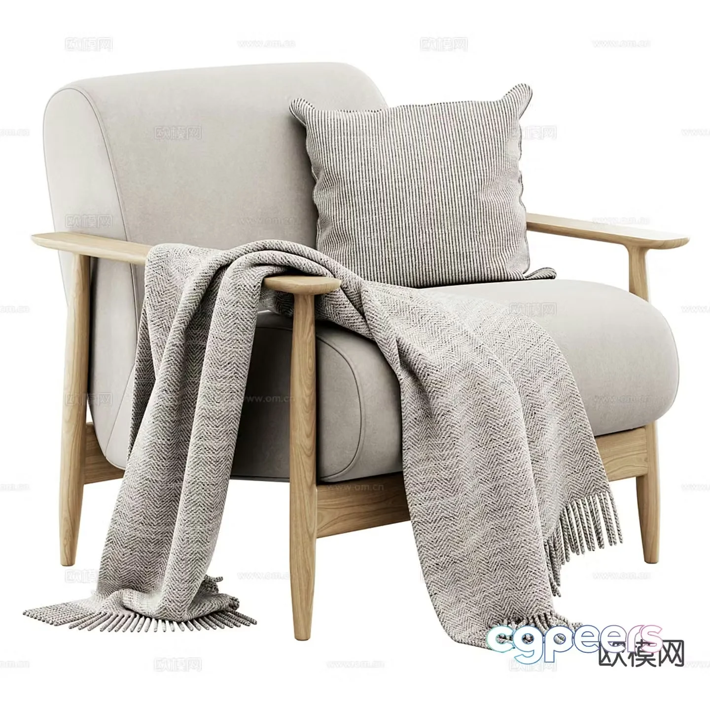 Modern chair leisure chair 3d model