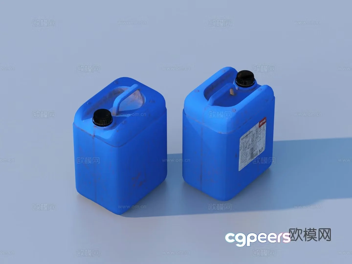Gasoline barrel plastic barrel water storage barrel 3d model