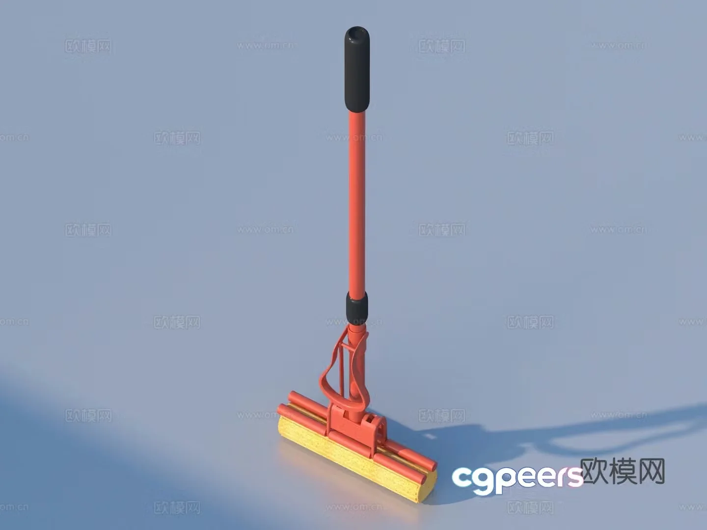 Broom broom long pole brush cleaning supplies 3D model