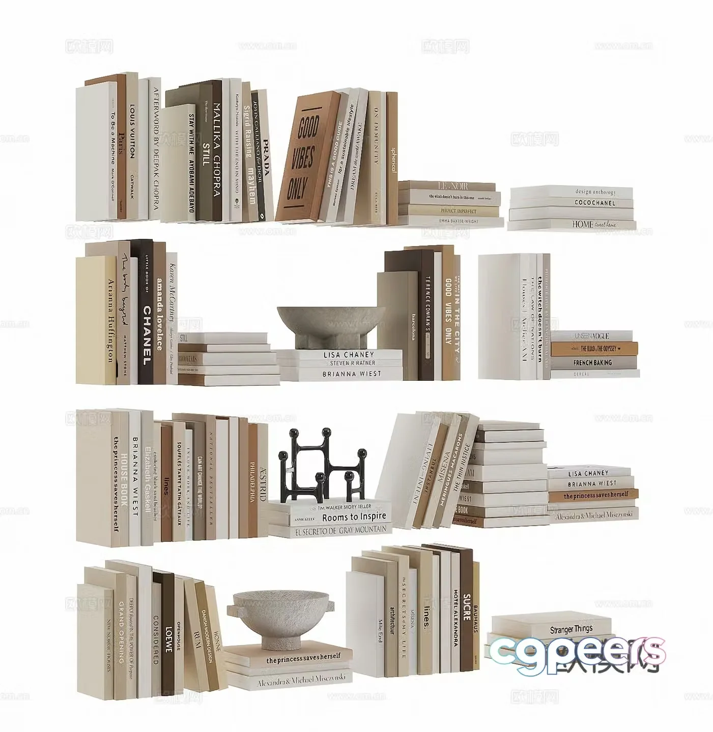 modern book book 3d model
