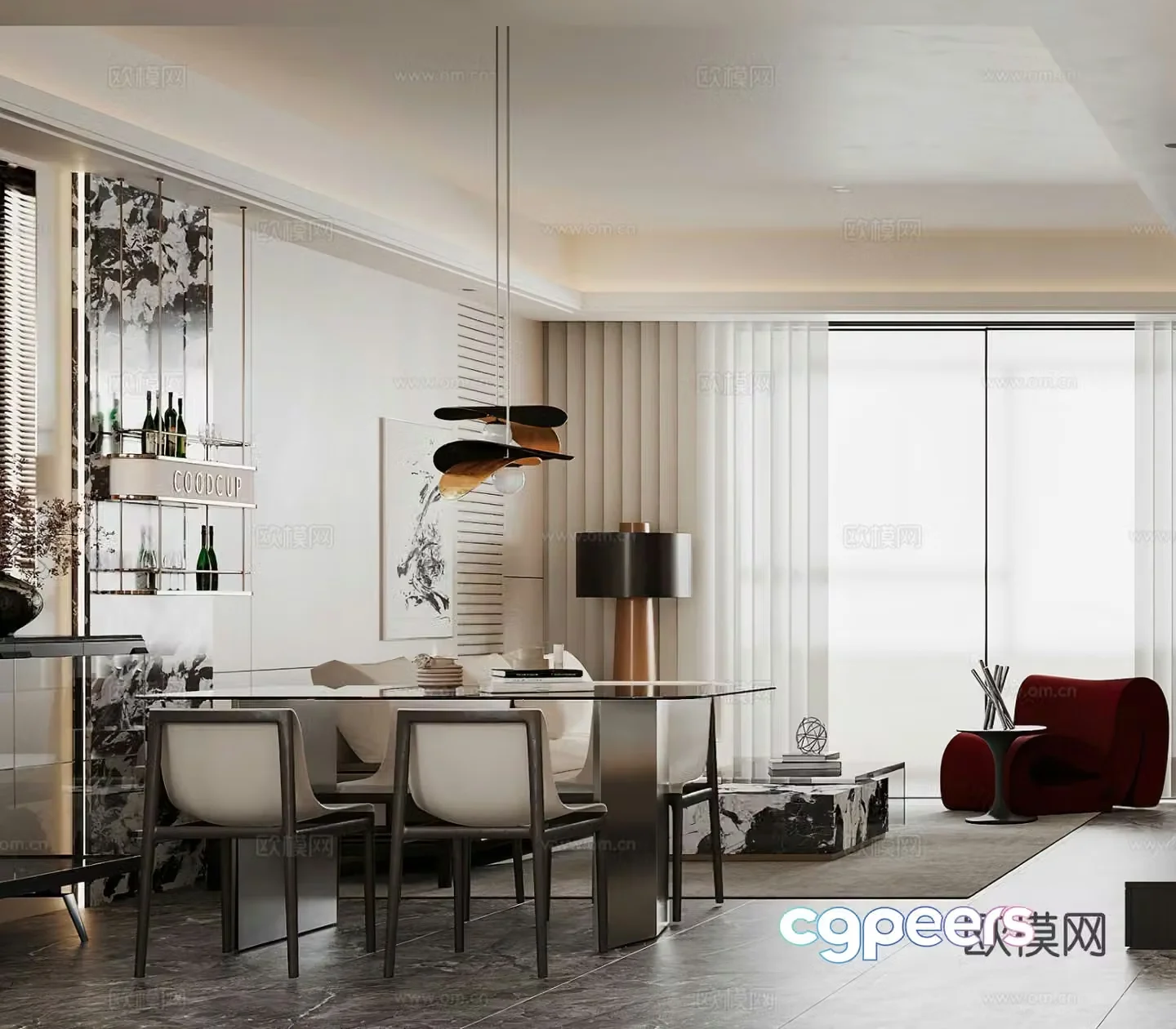 Italian restaurant 3d model
