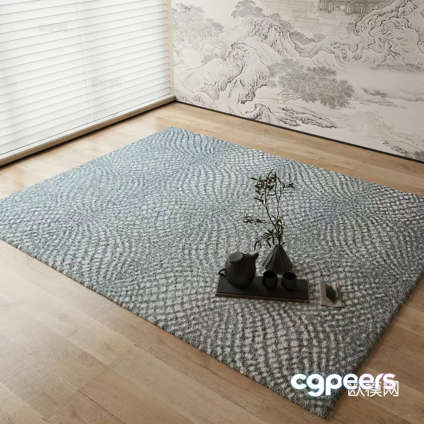 New Chinese carpet 3D model