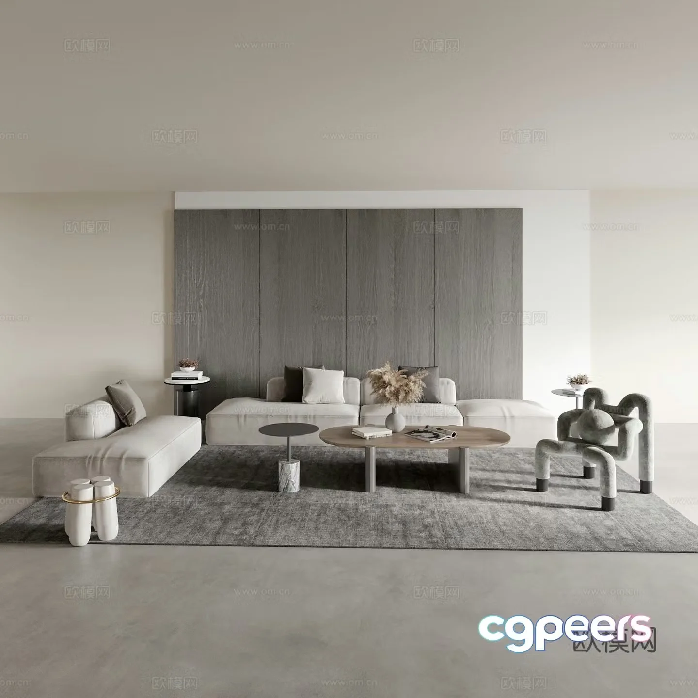 Modern sectional sofa 3d model