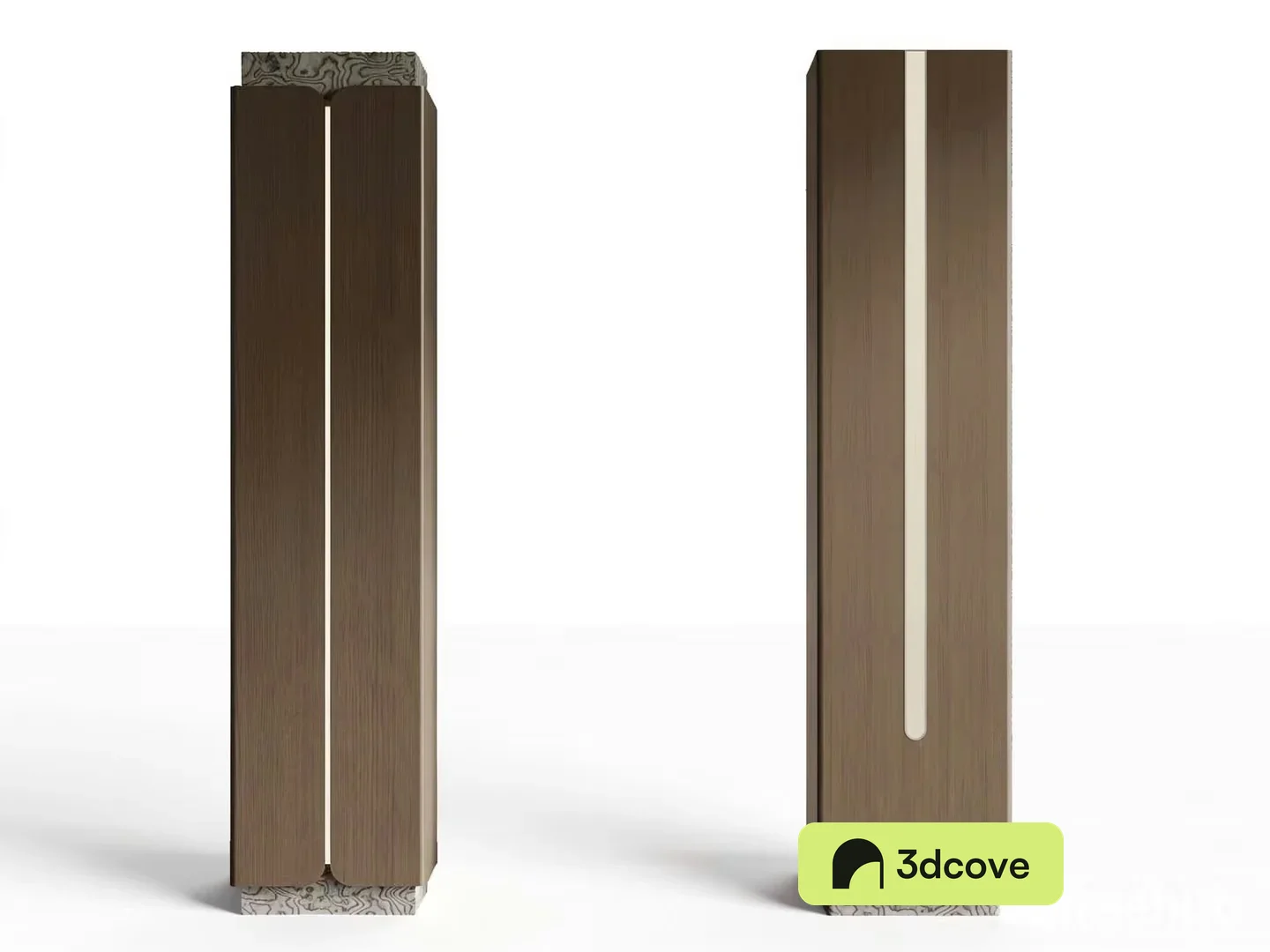 Two Tall Wooden Bookshelves