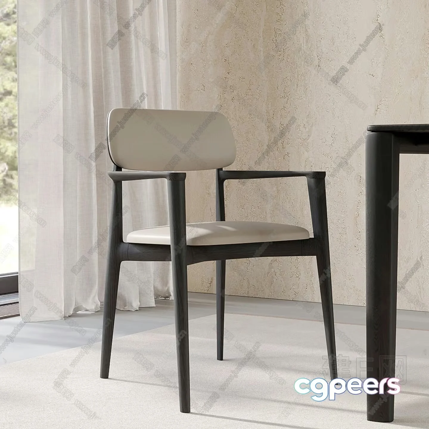 Modern Dining Chair 3D Model – 17658 – VRAY Render