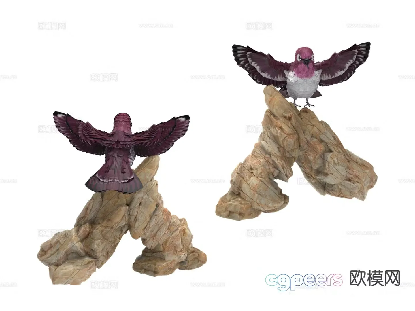 Flying animal sculpture 3d model