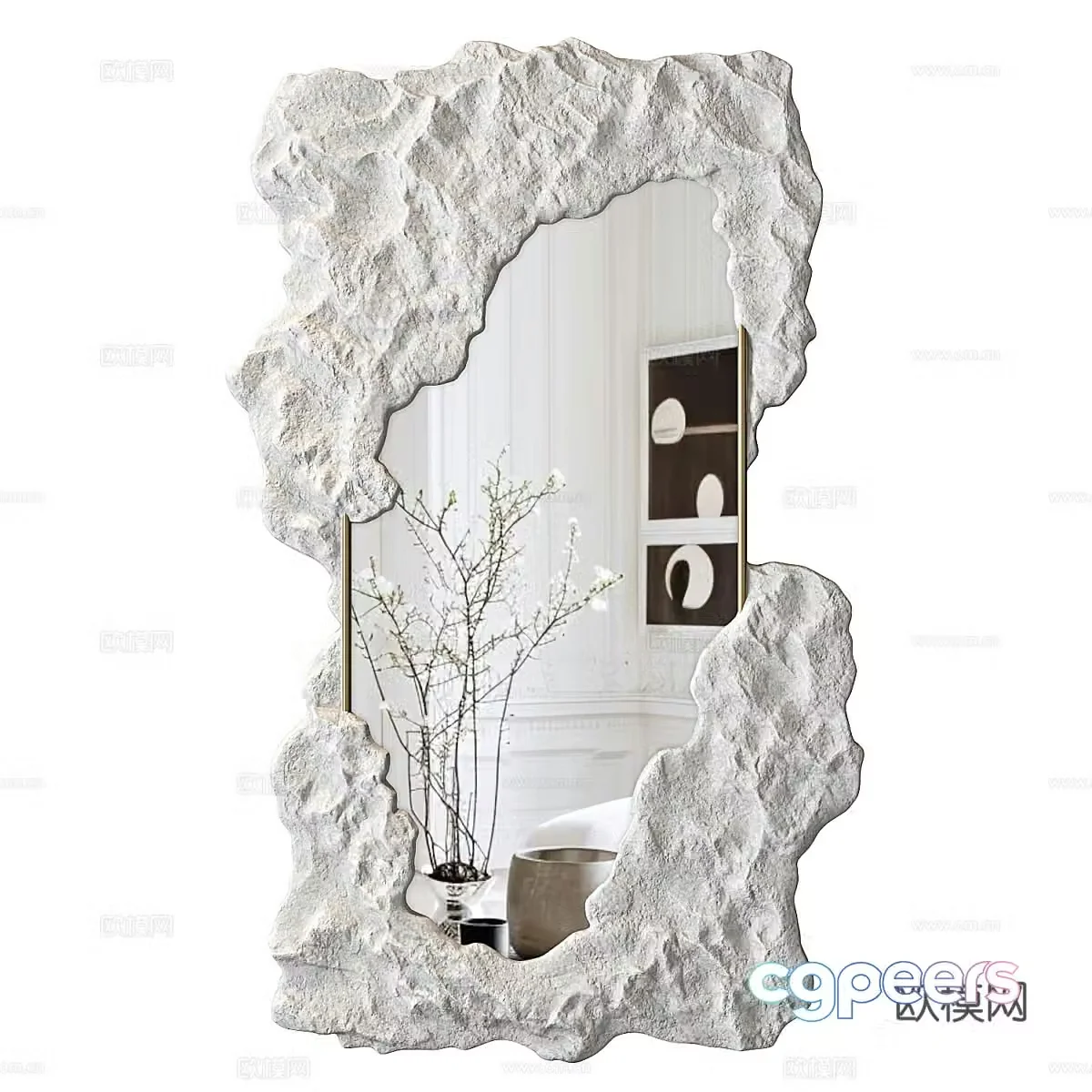 Modern Wasabi Decorative Mirror 3D Model