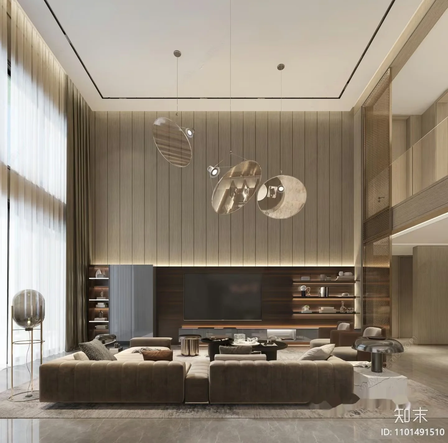Modern Living Room 3D Model – 15888 – VRAY Render