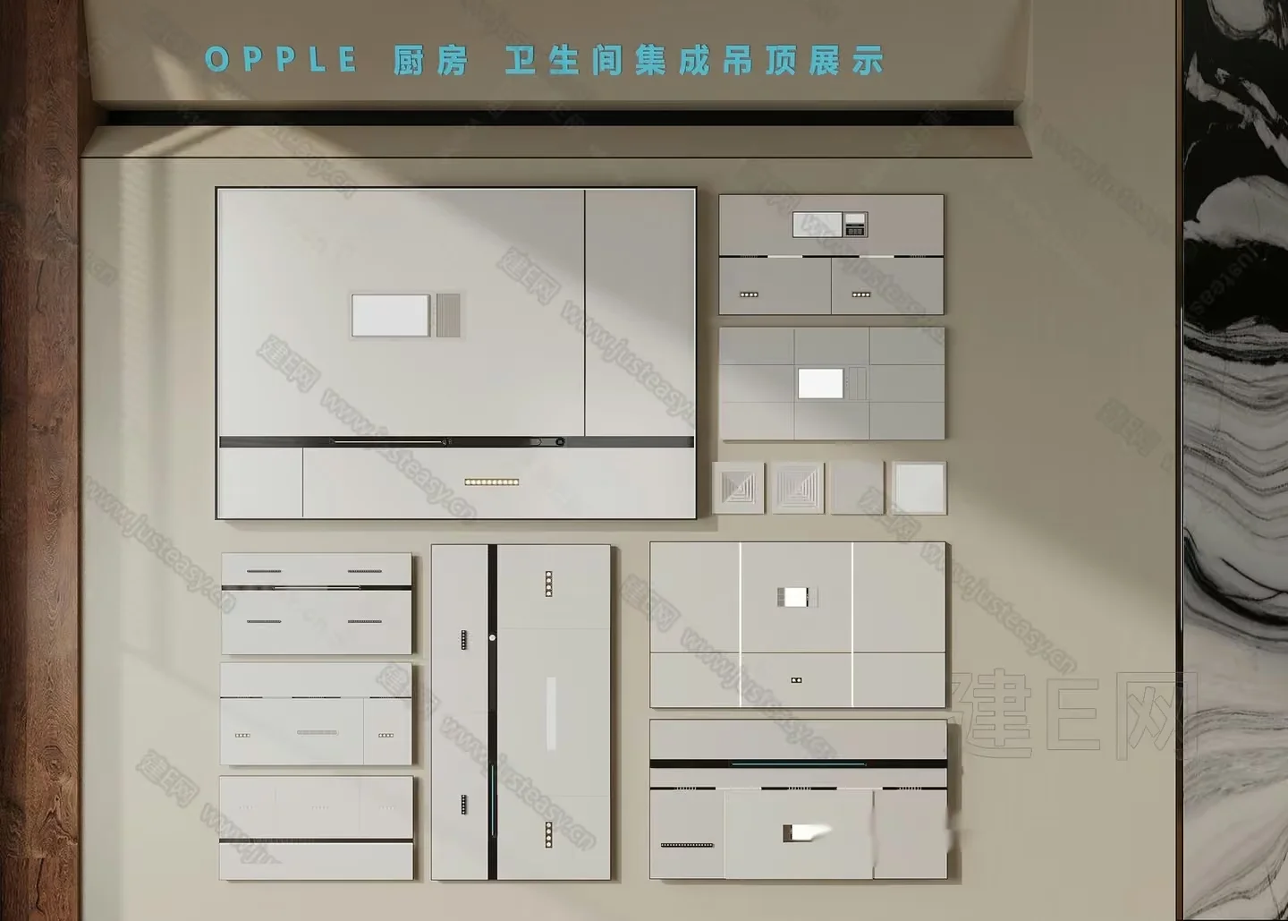 Modern Kitchen Cabinets 3D Model – 13049 – VRAY Render