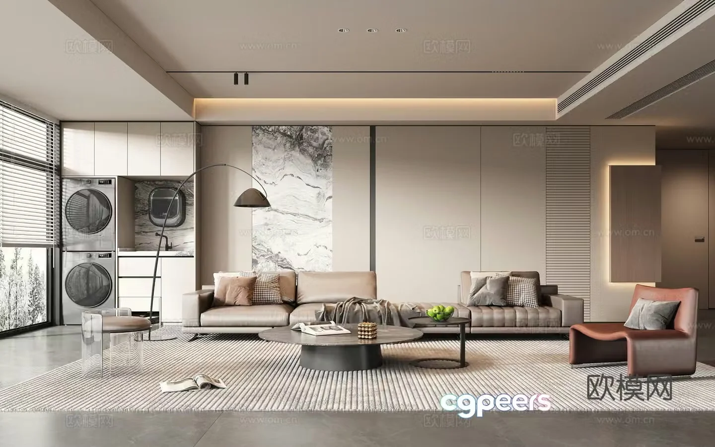Italian living room 3d model