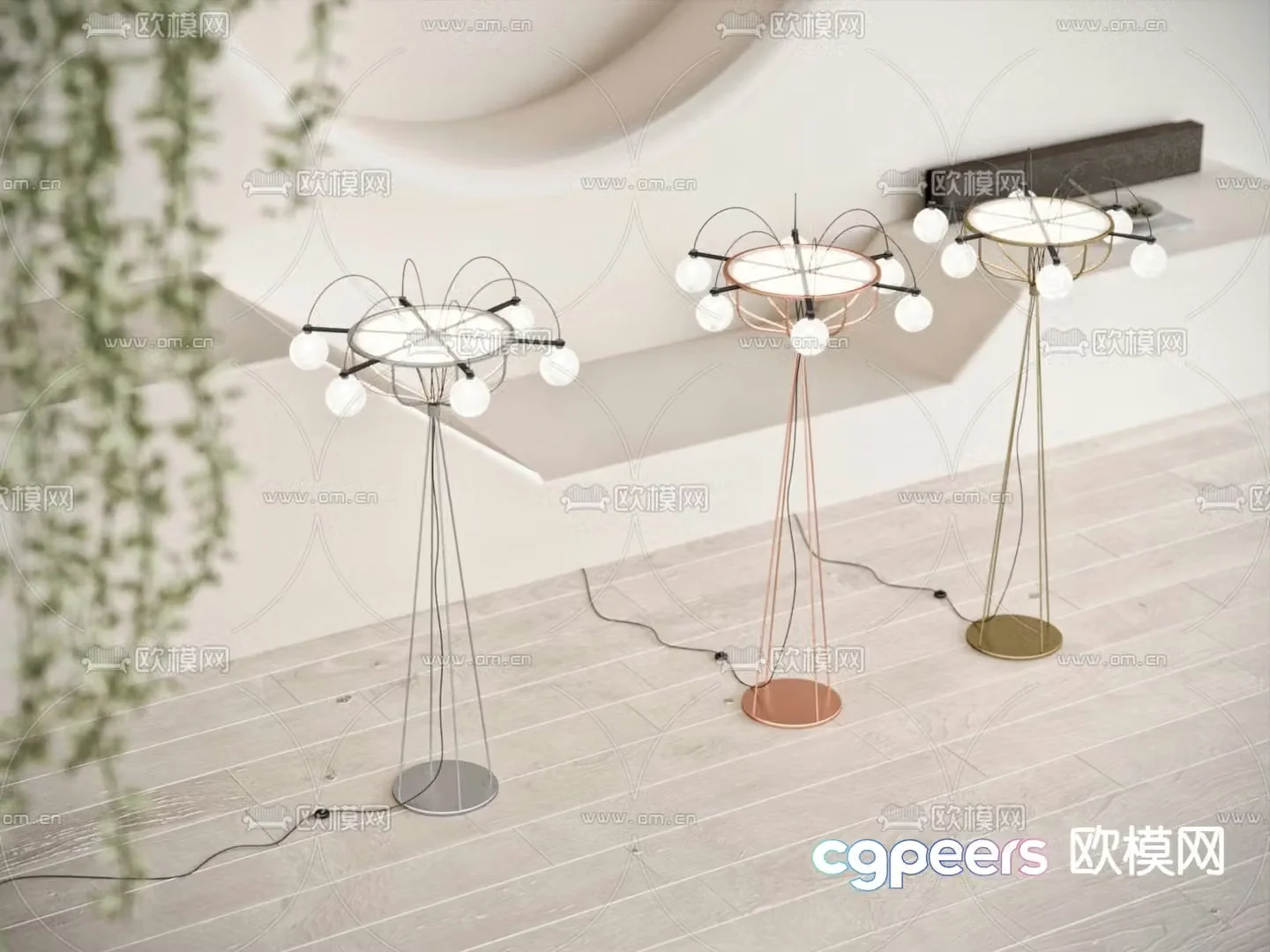 Modern floor lamp 3d model