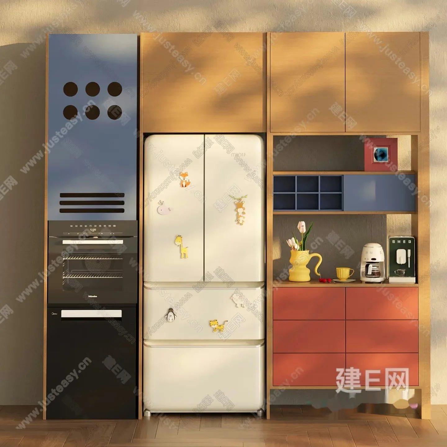 Kitchen With Appliances 3D Model – 21666 – VRAY Render