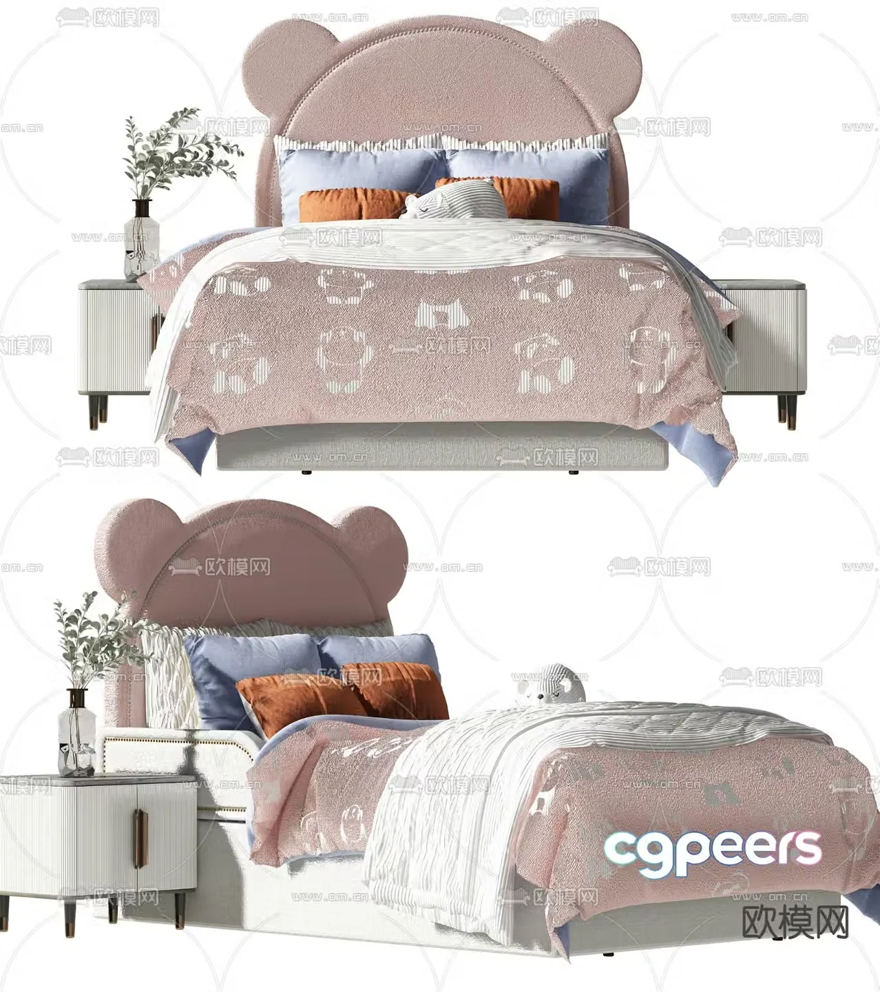 Modern children’s bed 3d model