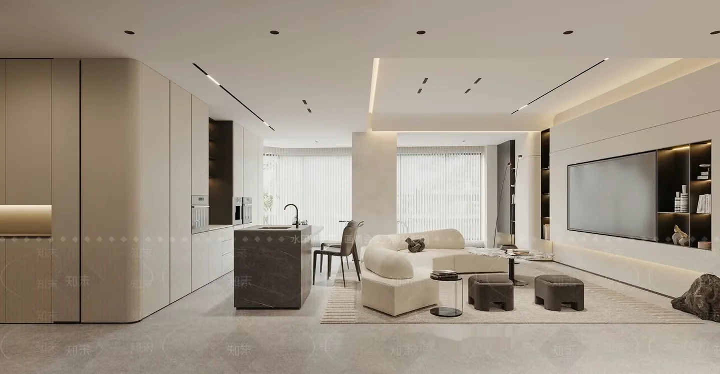 Modern Living Room 3D Model – 14427 – VRAY Render