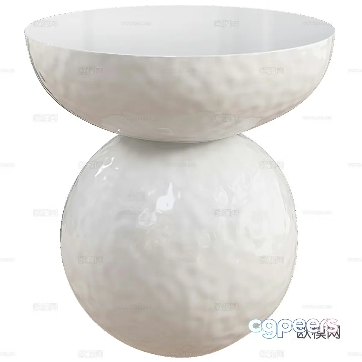 Modern creamy acrylic round edge 3d model