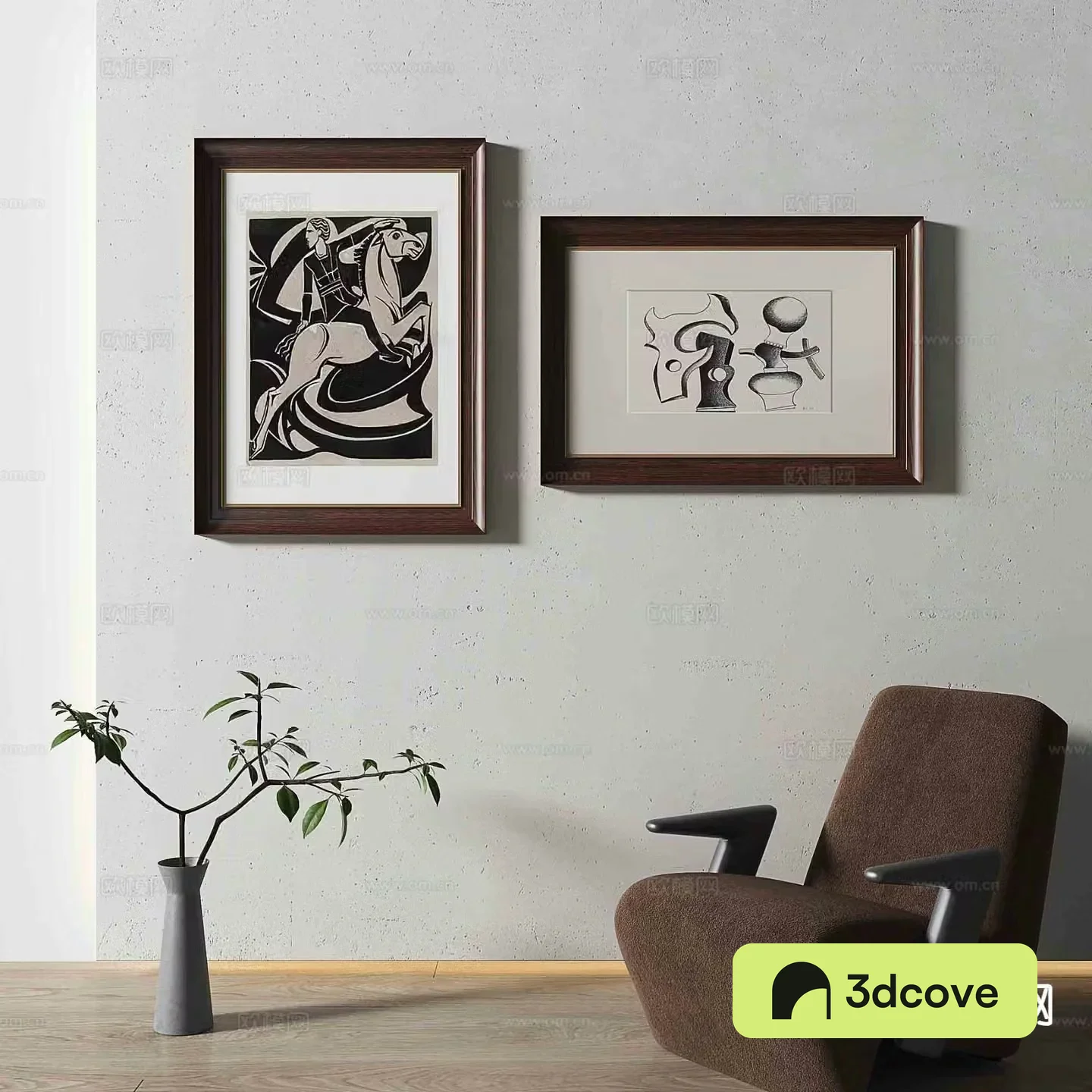 Simple European decorative painting retro painting hanging painting