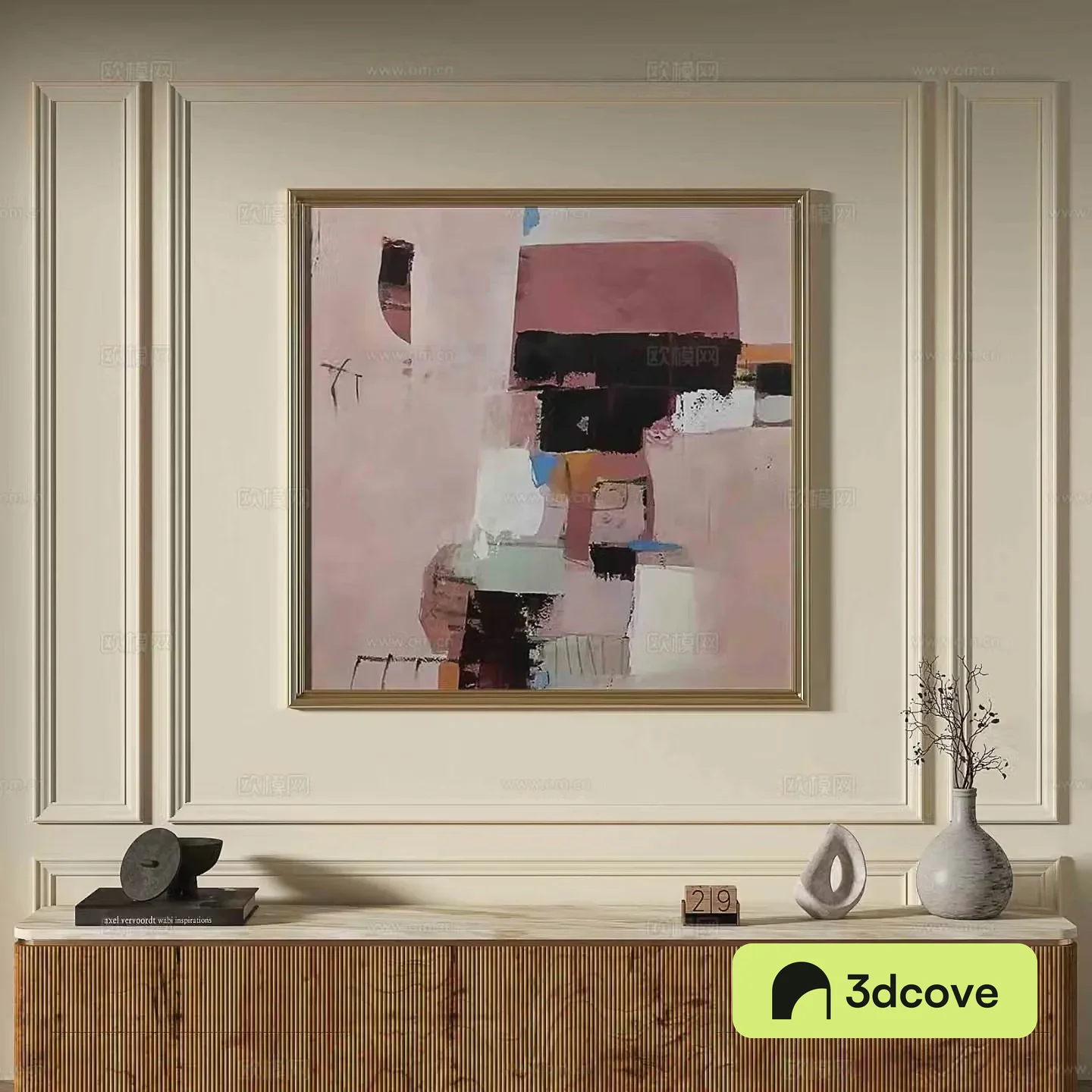 French abstract painting decorative painting