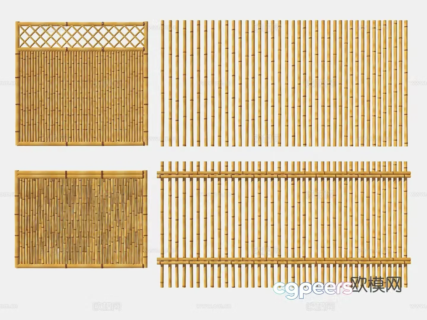 Chinese style bamboo fence bamboo fence partition courtyard wall modern bamboo fence bamboo fence 3d model
