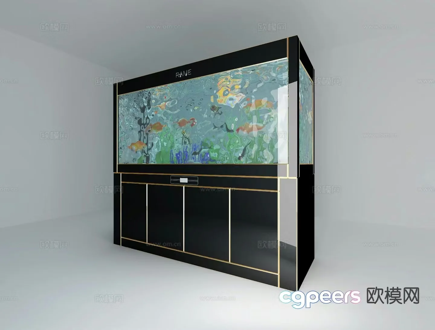Fashion fish tank aquarium 3d model