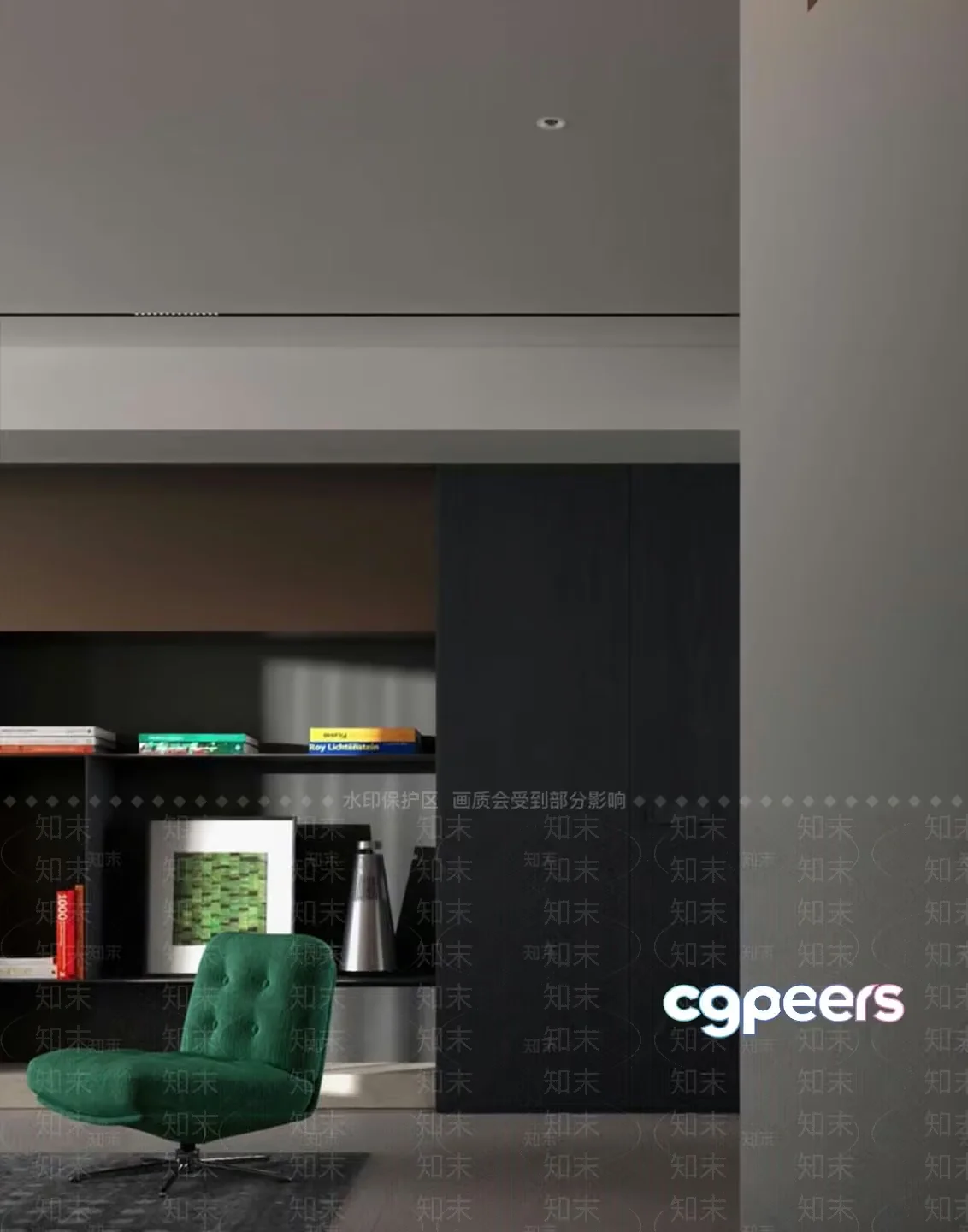 Modern Living Room 3D Model – 7332 – VRAY Render