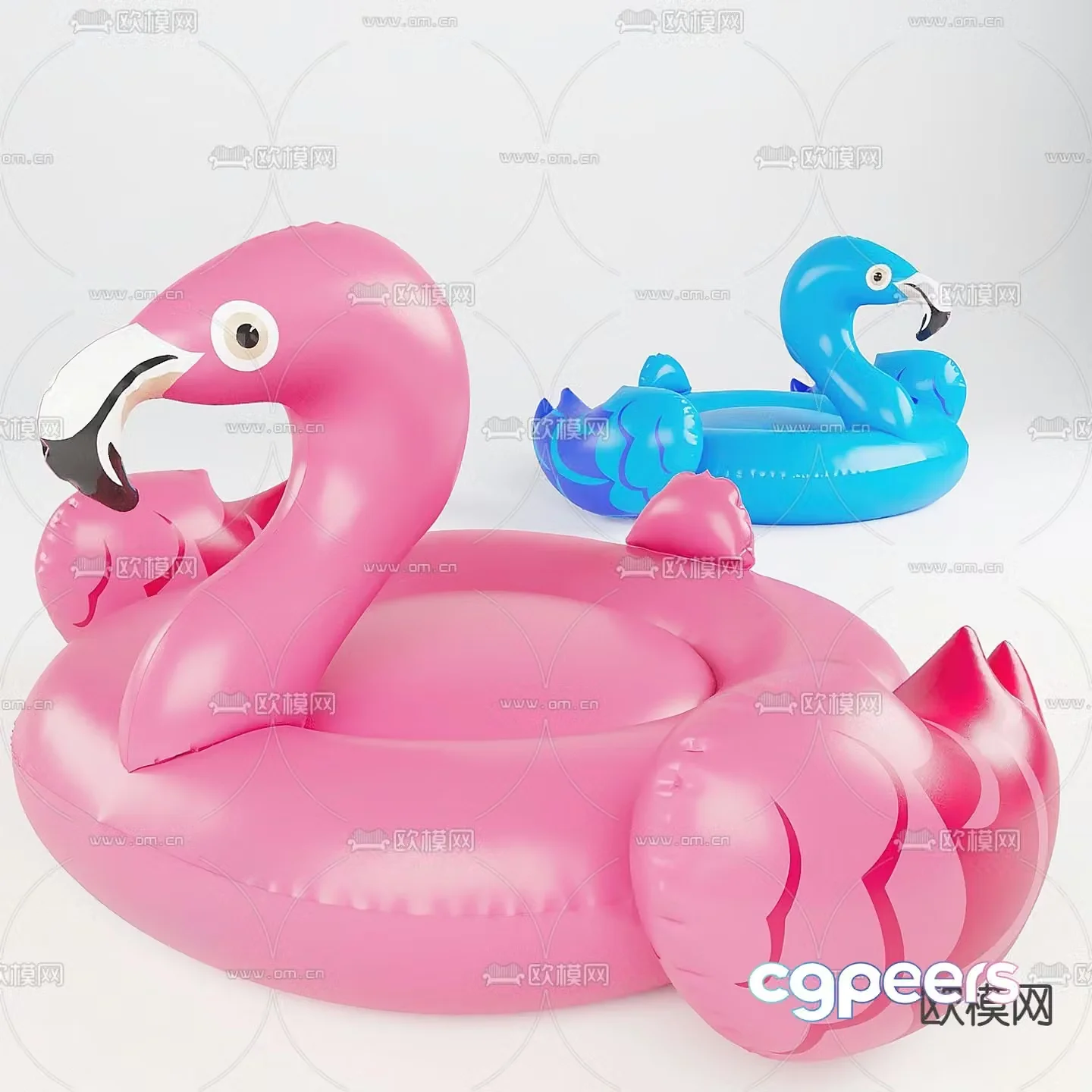 Flamingo swimming ring children’s swimming ring 3d model
