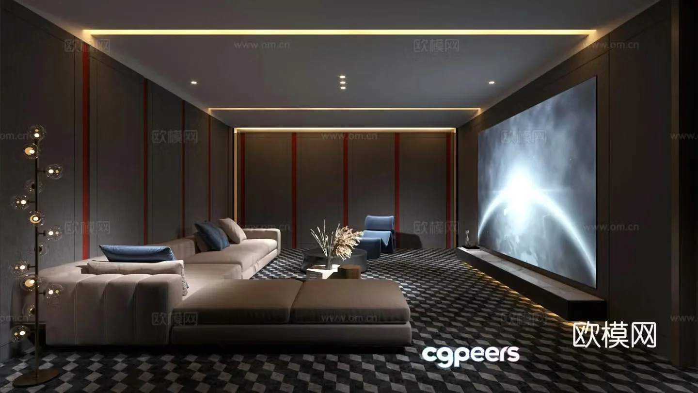 Audio and video studio 3d model