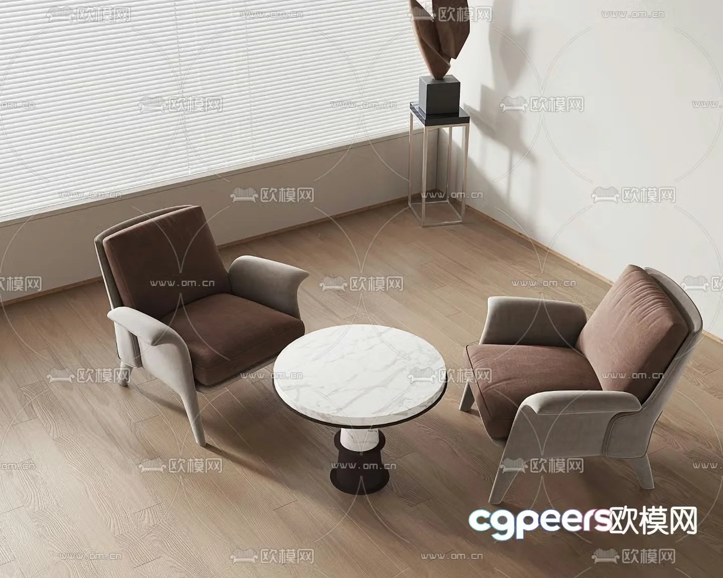 Sofa chair armchair leisure chair table 3d model