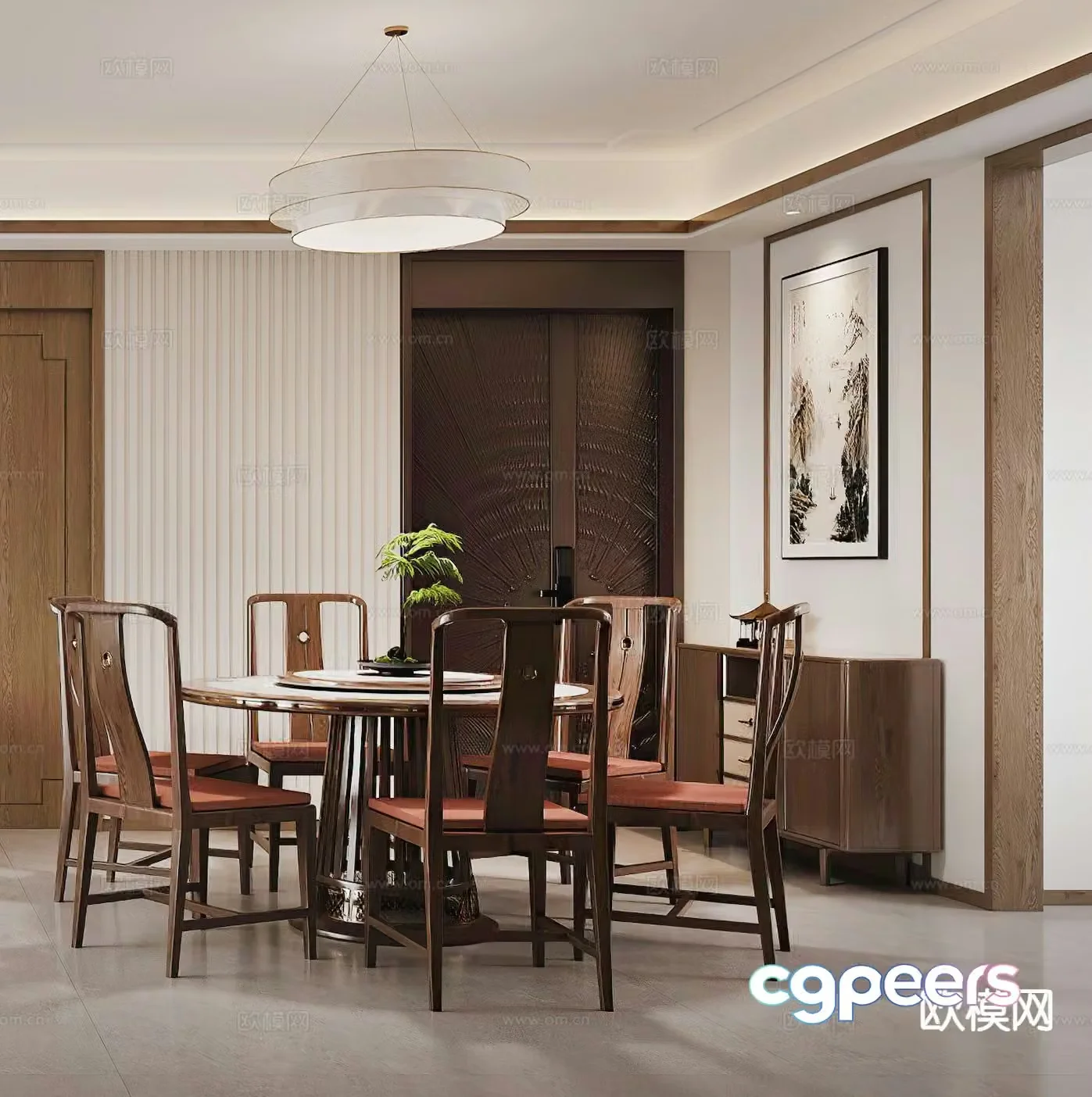 New Chinese restaurant 3d model