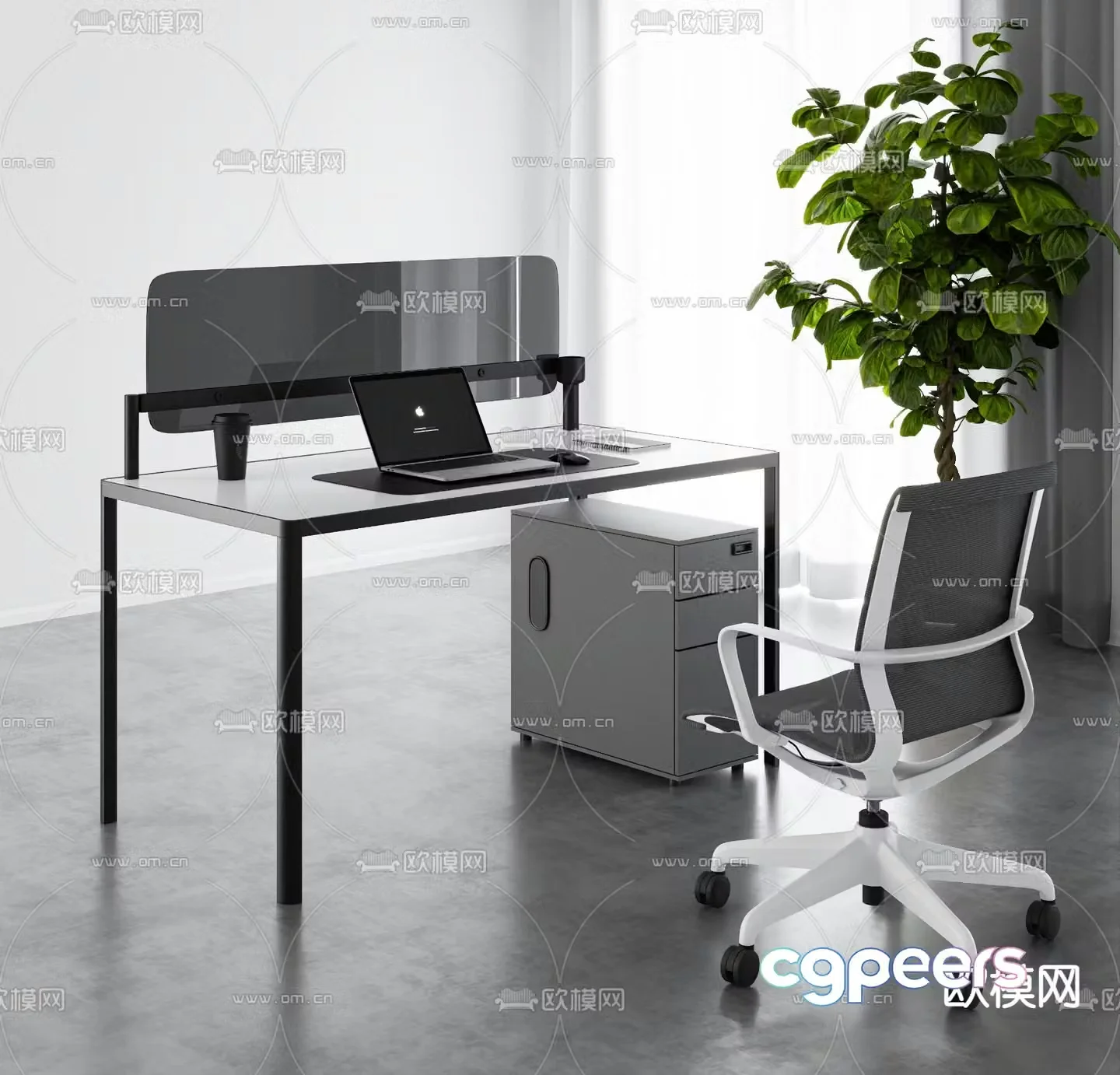 desk 3d model