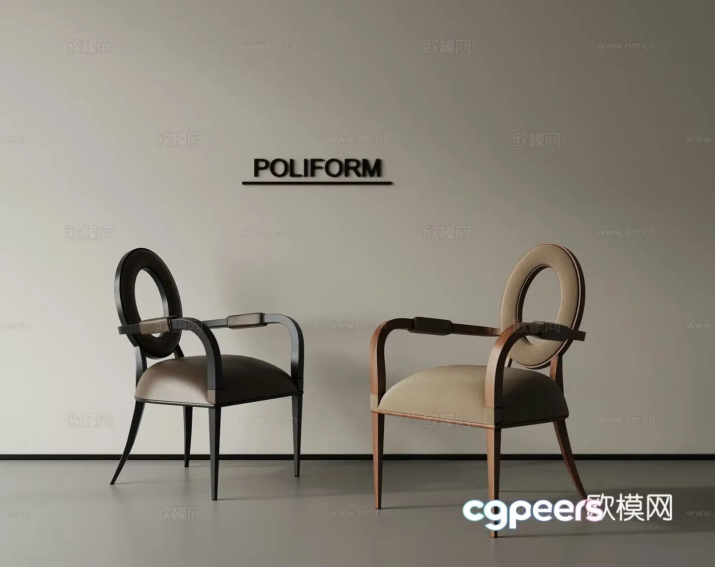 Dining chair single chair book chair 3d model