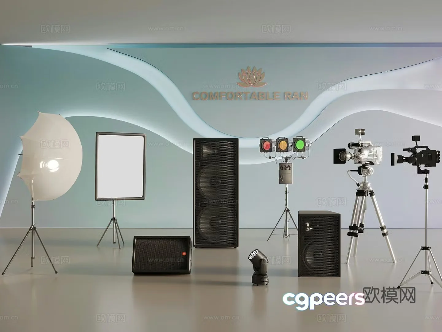 Live room Modern live equipment Stage equipment 3d model