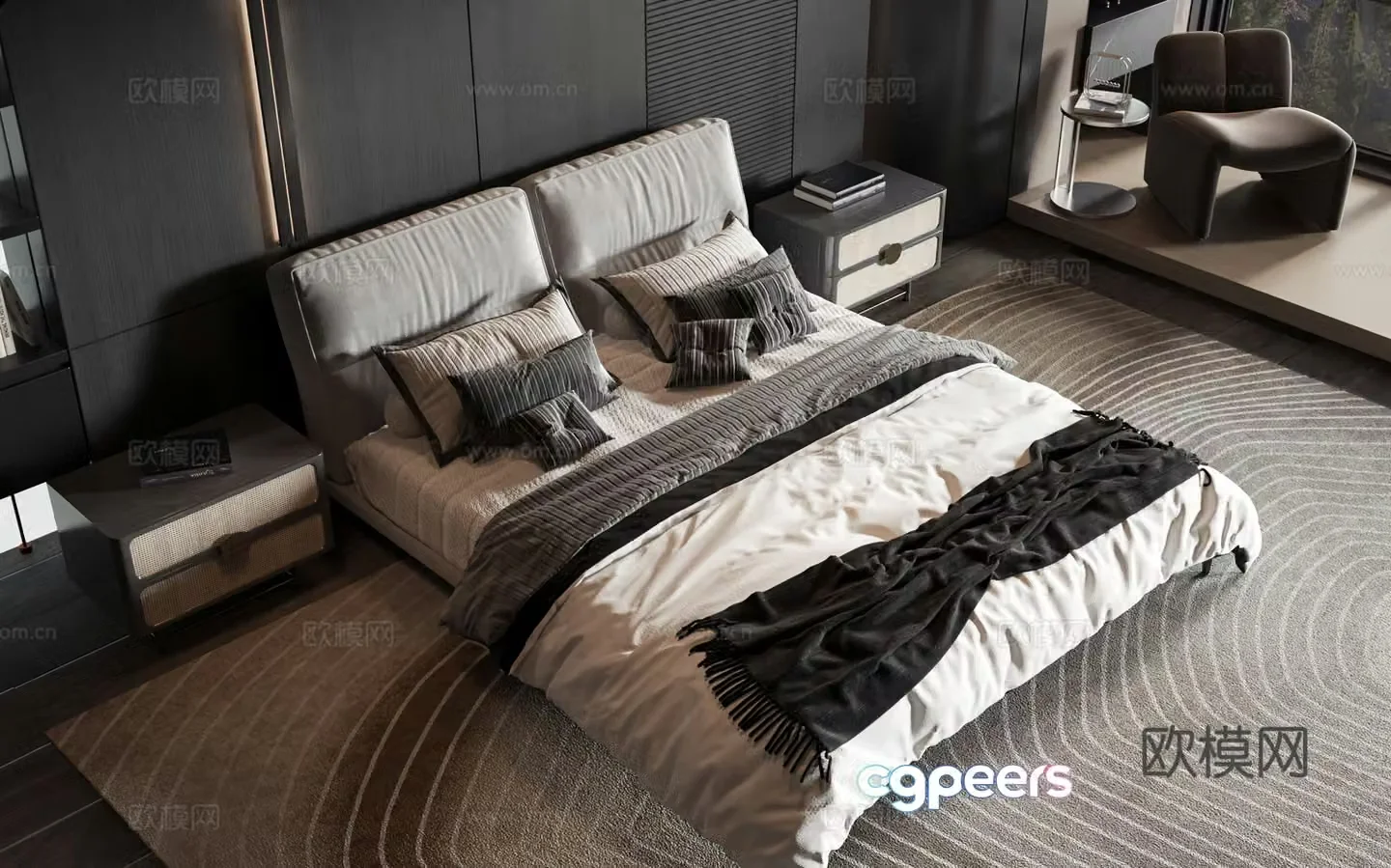 Modern style product bed 3d model